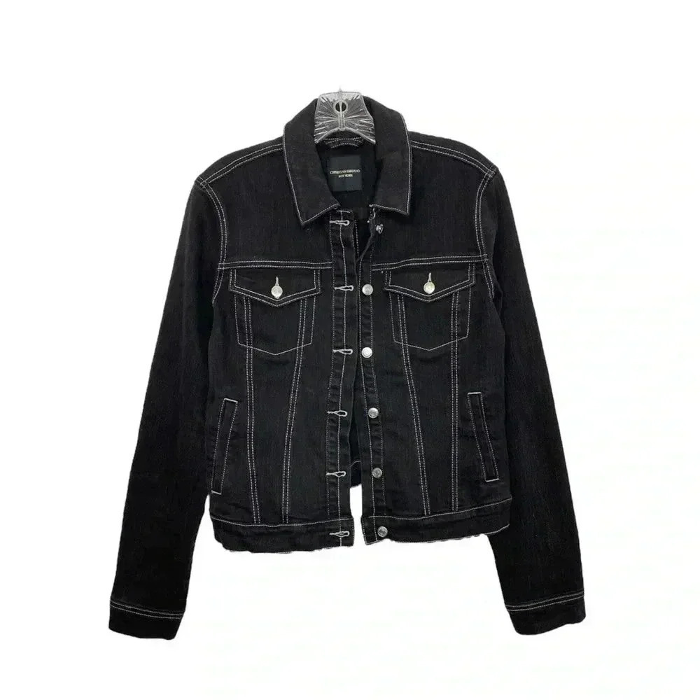 Christian Siriano New York Black Rinse Denim Jacket